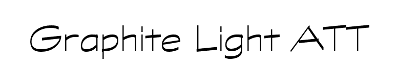 Graphite Light ATT font preview