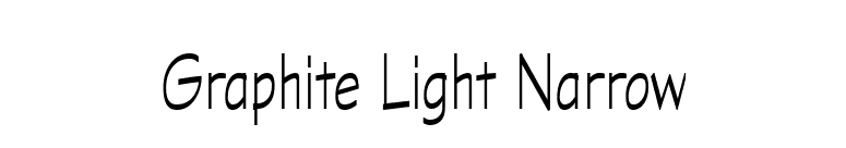 Graphite Light Narrow font preview