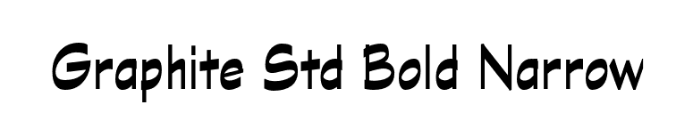 Graphite Std Bold Narrow font preview