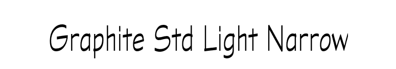 Graphite Std Light Narrow font preview