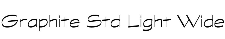 Graphite Std Light Wide font preview