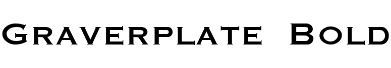 Graverplate Bold font preview