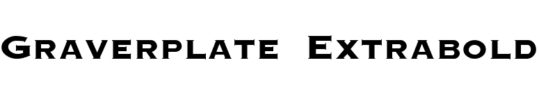 Graverplate Extrabold font preview
