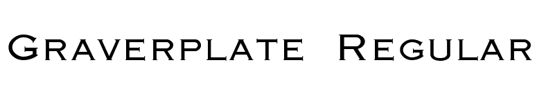 Graverplate Regular font preview