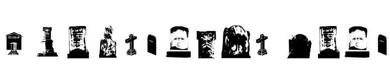 Gravestone bats font preview