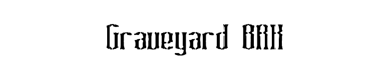 Graveyard BRK font preview