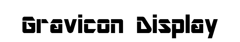 Gravicon Display font preview
