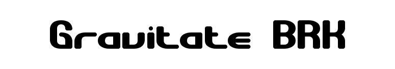 Gravitate BRK font preview