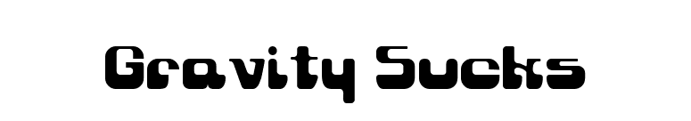 Gravity Sucks font preview