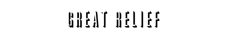 Great Relief font preview