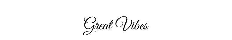 Great Vibes font preview