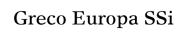 Greco Europa SSi font preview