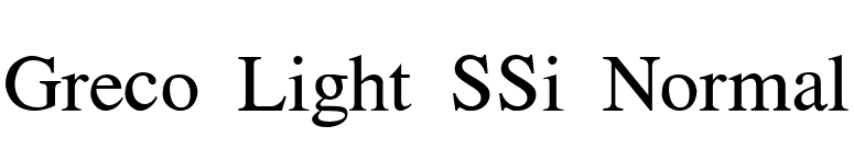 Greco Light SSi Normal font preview