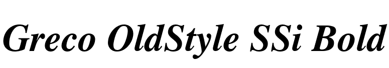 Greco OldStyle SSi Bold font preview