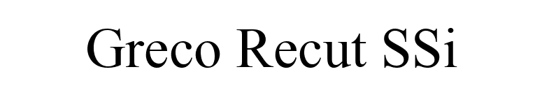 Greco Recut SSi font preview