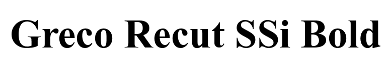 Greco Recut SSi Bold font preview