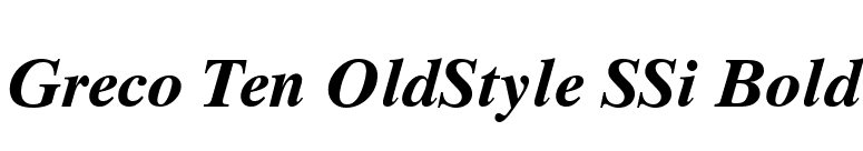 Greco Ten OldStyle SSi Bold font preview
