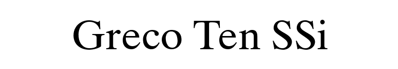 Greco Ten SSi font preview