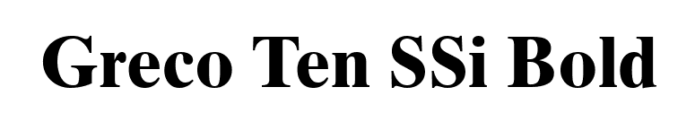 Greco Ten SSi Bold font preview