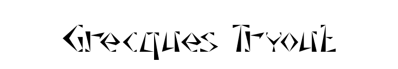 Grecques Tryout font preview