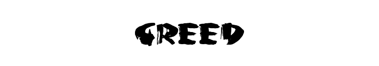 Greed font preview