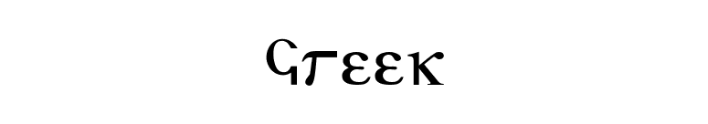 Greek font preview