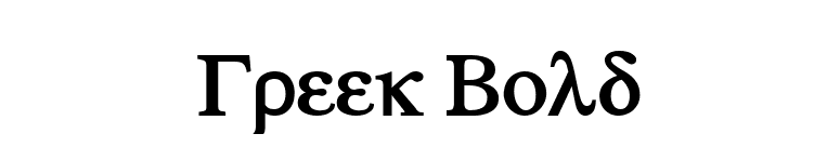 Greek Bold font preview