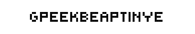 GreekBearTinyE font preview