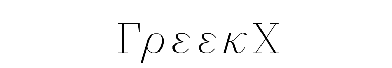 GreekC font preview
