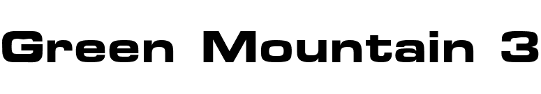 Green Mountain 3 font preview