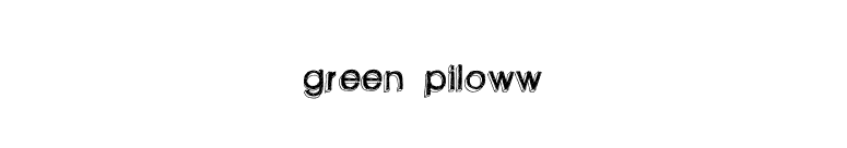 green piloww font preview