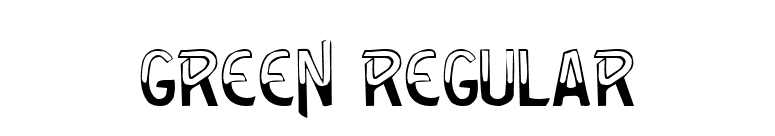 Green Regular font preview