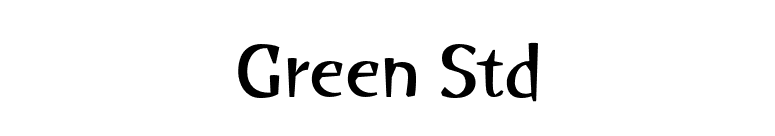 Green Std font preview