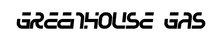 Greenhouse gas font preview