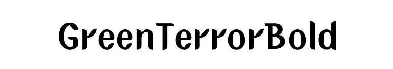 GreenTerrorBold font preview