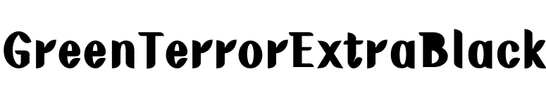 GreenTerrorExtraBlack font preview
