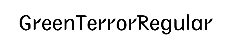 GreenTerrorRegular font preview