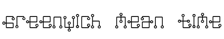 Greenwich Mean Time font preview