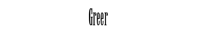 Greer font preview