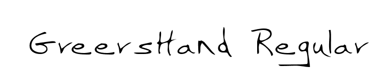 GreersHand Regular font preview