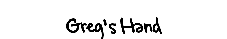 Greg's Hand font preview