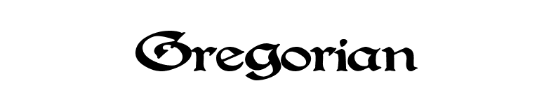 Gregorian font preview