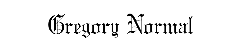 Gregory Normal font preview