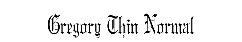 Gregory Thin Normal font preview