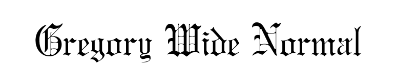 Gregory Wide Normal font preview