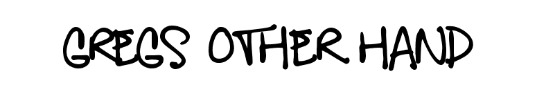 Gregs Other Hand font preview