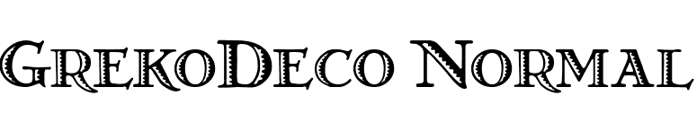 GrekoDeco Normal font preview