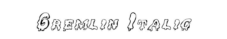 Gremlin Italic font preview