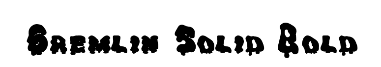 Gremlin Solid Bold font preview