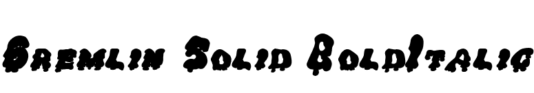 Gremlin Solid BoldItalic font preview